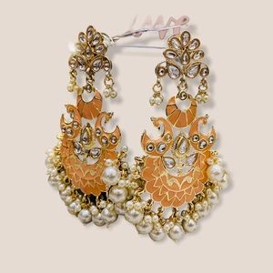 Indo Western Chand Peacock Women Earrings